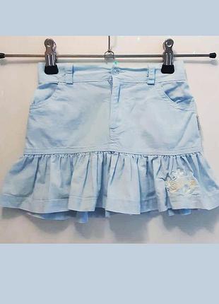 Юбка для девочки amadeo болчная голубая юбочка девочке брендовая летняя