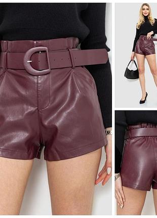 Шорты из экокожи
