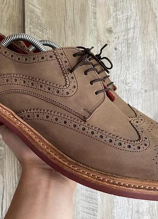 Чоловічі шкіряні туфлі броги samuel windsor