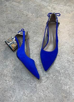 Эксклюзивные женские туфли из натуральной кожи и замши