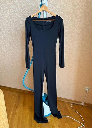 Чорний комбінезон lexie з квадратним вирізом