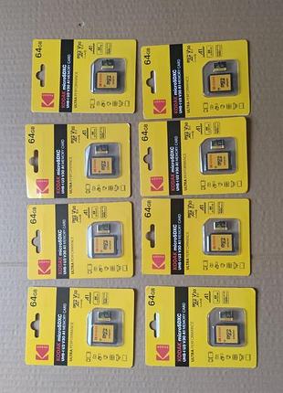 Карта пам'яті kodak 64gb microsd