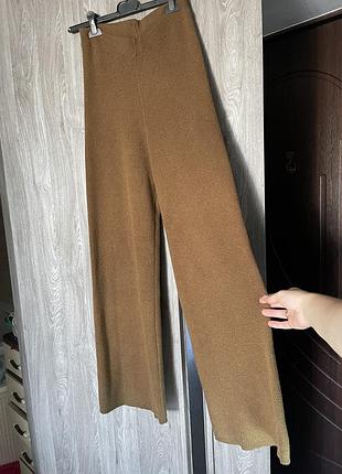 Теплые штаны палаццо