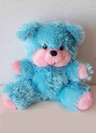 Новая мягкая игрушка мишка голубой плюшевый для мальчика девочки