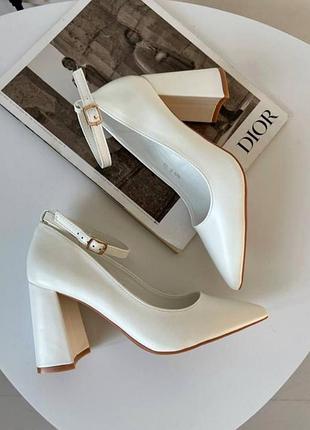 Накладной платеж ❤ праздничные свадебные туфли лодочки лодочки на широком каблуке с ремешком