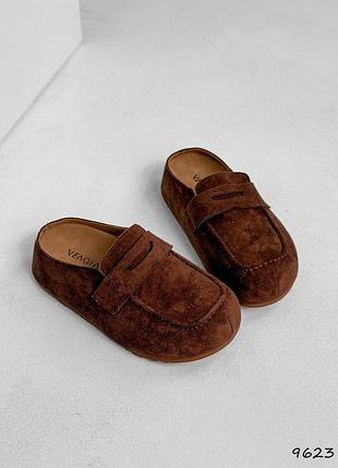 Мюли женские ketli шоколад, экозамша