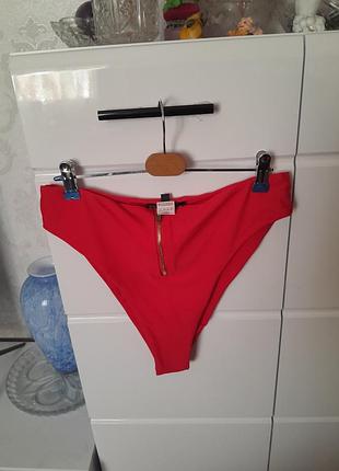 Фірмові червоні високі плавки замочок спереду розмір12