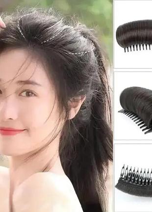 Підкладка для чубчика, гребінець зі штучним волоссям для об'єму