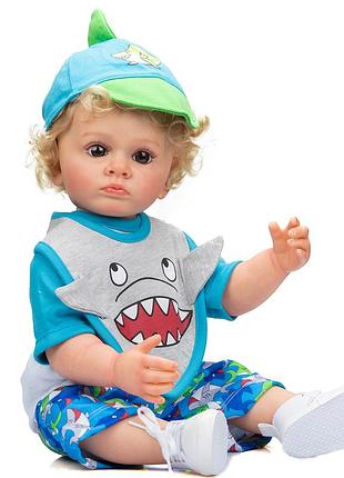 Кукла реборн марко 55 см - реалистичный мальчик с анатомичной 3d-кожей, винил-силикон, можно купать