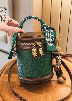 Сумка женская через плечо зеленая beibaobao