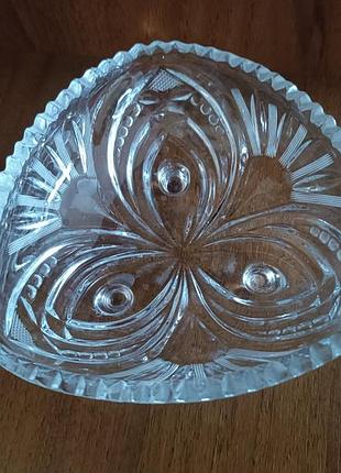 Стеклянная чаша, хрусталь срср.