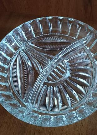 Тарелка хрусталь срср.