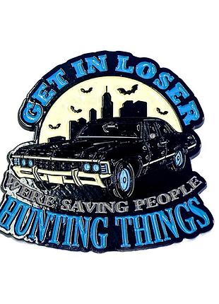 Пин "залезай, лузер. пора на охоту" из сверхъестественного
