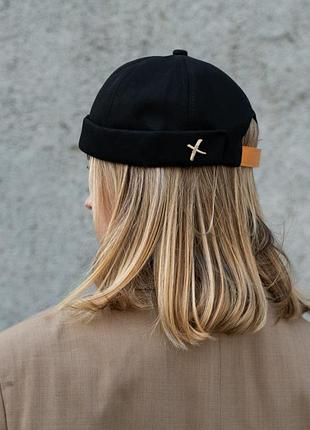 Женская кепка докер without 1964ue black