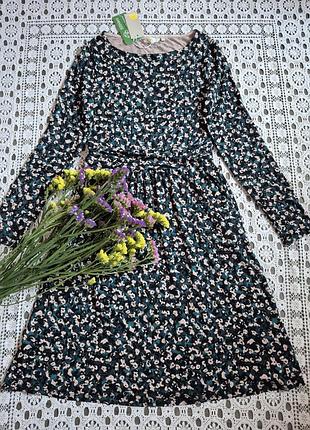 Платье вискоза в цветочный принт boden миди размер s-m