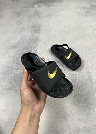 Капці тапочки шльопки дитячі для хлопчика або дівчинки від nike чорні bv1094-003