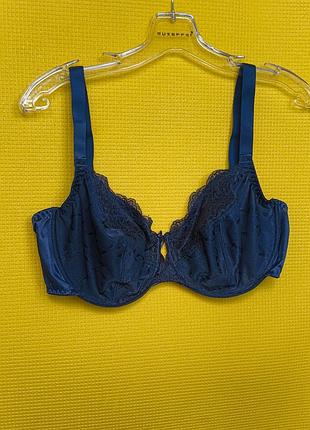 🍒🍒🍒 невероятно шикарный темно-синий бюстгальтер с сетевым