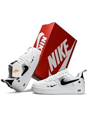 Женские кроссовки nike air force 1 07’ lv8 utility white black