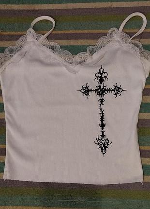 Топ-майка з мереживом
