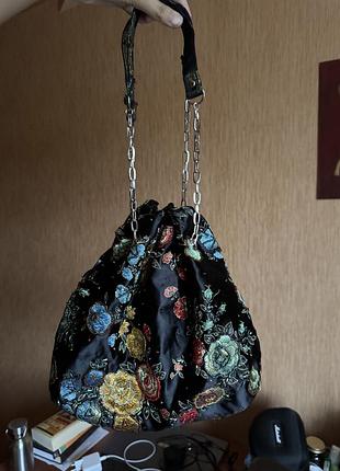 Сумка-мешок с вышивкой