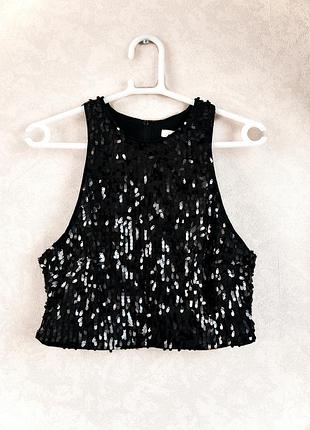 Топ з паєтками h&m