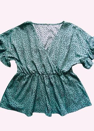 Лёгкая летняя женская блуза в горох shein,xl