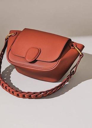 Шкіряна трапецієподібна сумка