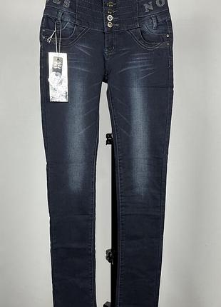 S. li li темно сині жіночі джинси висока посадка стрейч м