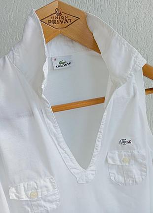 Футболка безрукавка lacoste оригинал белая