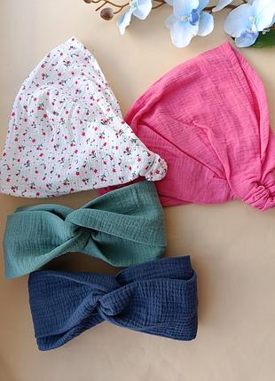 Пов'язка муслін чалма тюрбан жіночий на голову