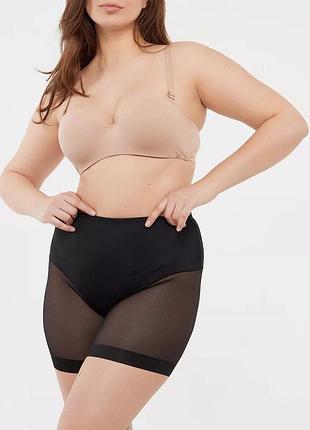 Велосипедки хілси з утяжкою живота. подовжені сітчасті шортики проти натирання стегон.