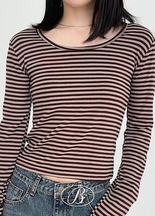 Лонгслив реглан кофта смужка в полоску для дівчинки 12-13 років