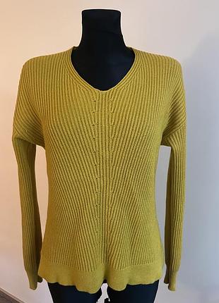 Пуловер джемпер светр collectif mon amour шовк кашемір розмір m / s гірчичний silk and cashmere
