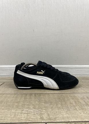 Vintage puma archives sample trainers embroidered suede black shoes size us9,42 кеди кросівки