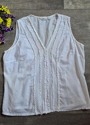 Легкая белая блуза next размер м-l