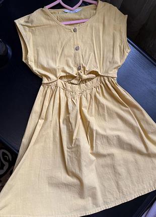 Гірчична сукня для дівчинки