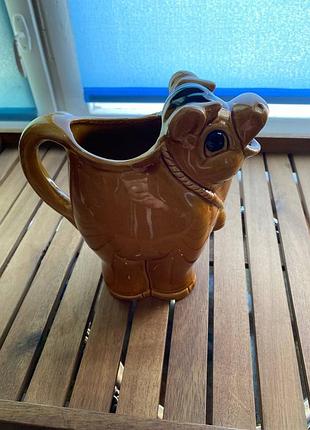 Винтажный кувшин для молока с коровкой (сделанный в японии)