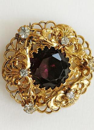 Брошь бижутерия чехословакия яблонекс винтаж