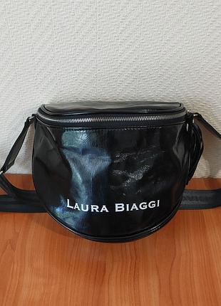 Laura biaggi черная женская сумка кросс-боди