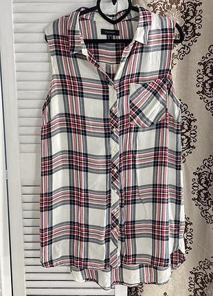 Рубашка без рукавів подовжена