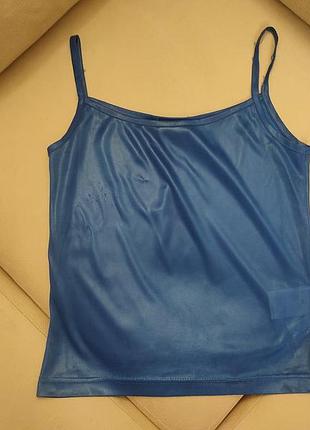 Майка топ синего цвета