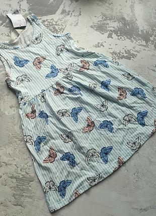 Летнее платье сарафан в бабочки h&amp;m