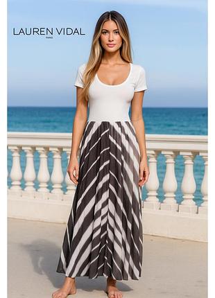 Гарна молочна максі сукня преміального бренду lauren vidal