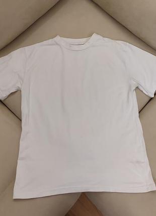 Біла бавовняна футболка теніска унісекс