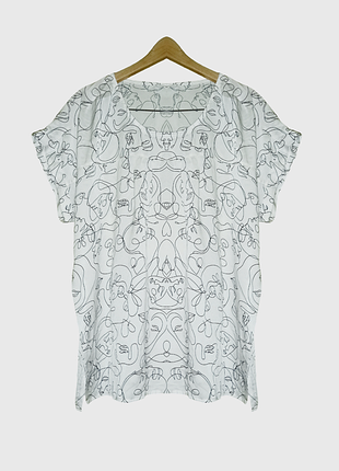 Белая тонкая блуза