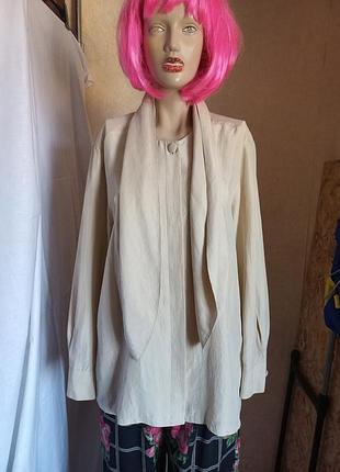 Шовкова вінтажна блуза 48 розмір madeleine