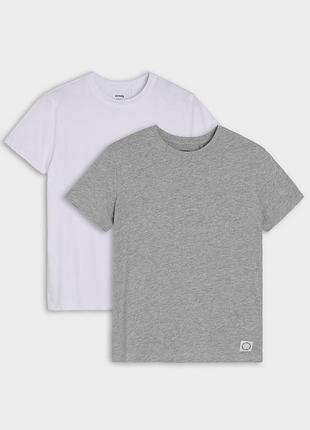 Хлопковые футболки, белая, серая