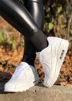 Кроссовки nike air max 90 white демисезон