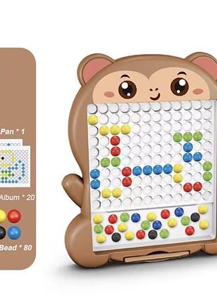 Магнітна дошка мозайка-головоломка для дітей навчальна гра з кульками
