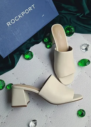 Rockport оригінал бежеві босоніжки сабо на підборах